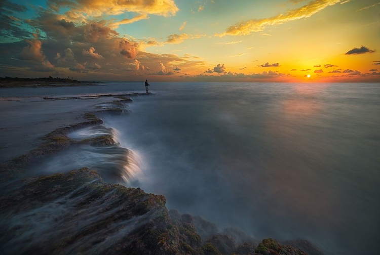 Picture of FISHING A SUNSET