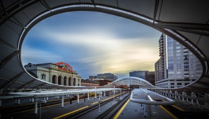 Picture of UNION STATION DENVER - SLOW SUNSET