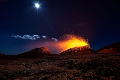 Picture of LAVA FLOW WITH THE MOON