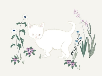 Picture of KITTEN IN THE FLOWERS