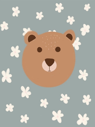 Picture of BROWN BEAR WITH FLOWERS 2