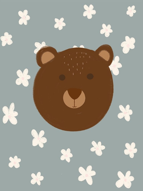 Picture of BROWN BEAR WITH FLOWERS 3