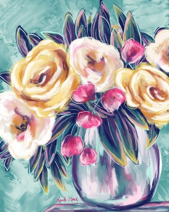 Picture of HAPPY FLORALS TEAL