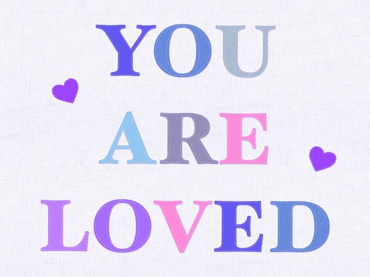 Picture of YOU ARE LOVED FABRIC PASTELS