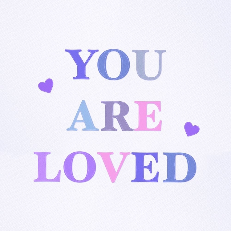 Picture of YOU ARE LOVED FABRIC PASTELS 2