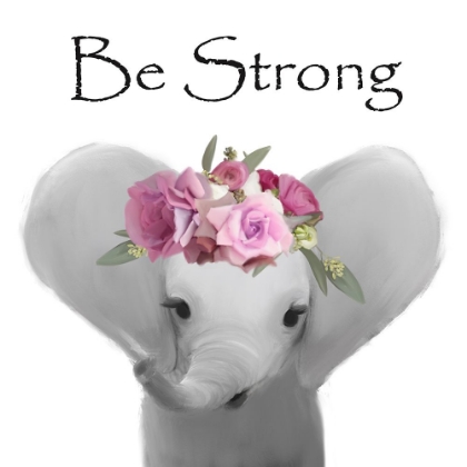 Picture of FLORAL ELEPHANT BE STRONG