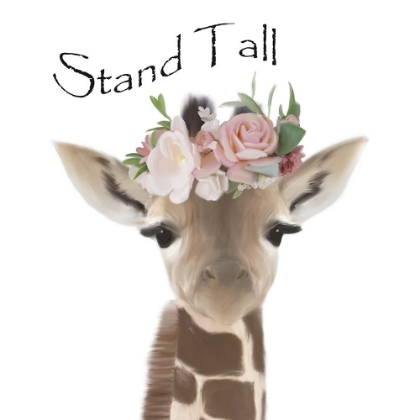 Picture of FLORAL GIRAFFE STAND TALL