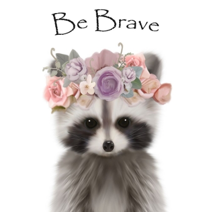 Picture of FLORAL RACCOON BE BRAVE