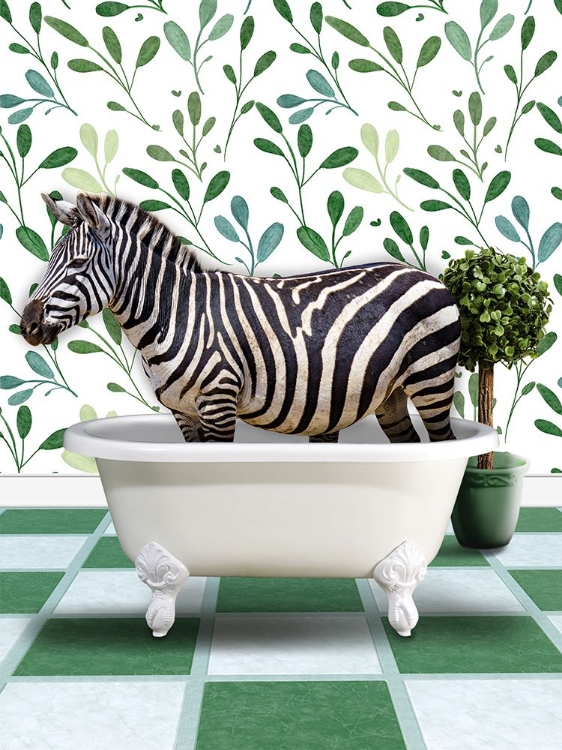 Picture of BATHING ZEBRA