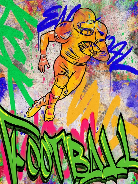 Picture of GRAFFITI FOOTBALL PLAYER