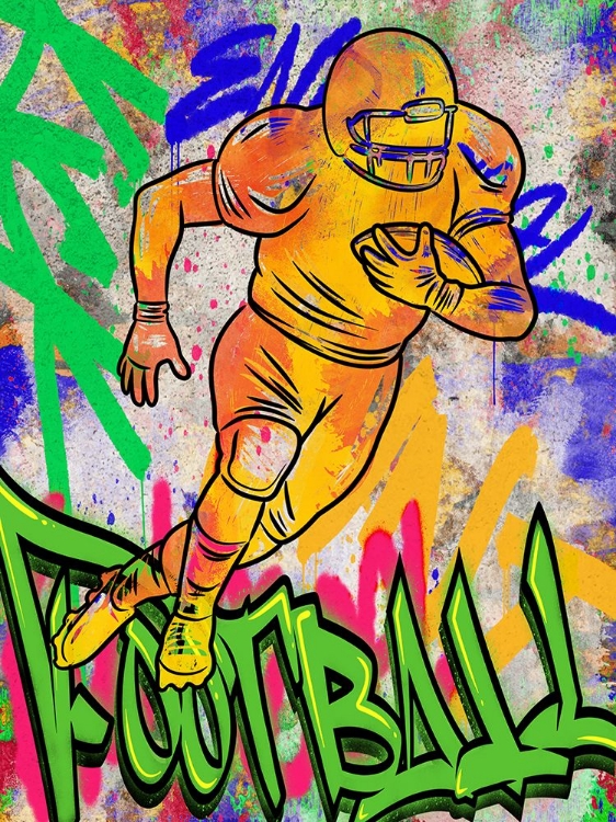 Picture of GRAFFITI FOOTBALL PLAYER V2