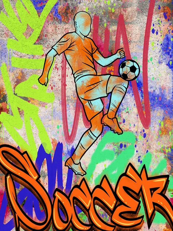 Picture of GRAFFITI SOCCER PLAYER