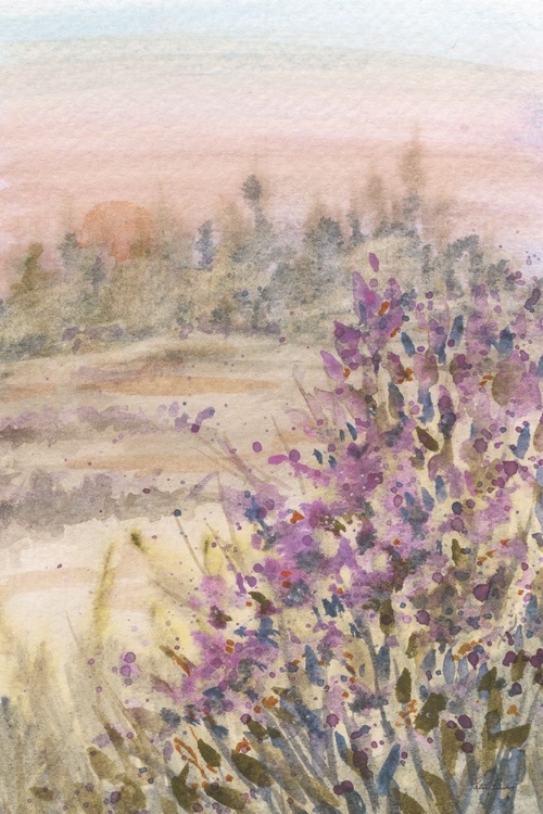 Picture of LAVENDER FLOWERS LANDSCAPE