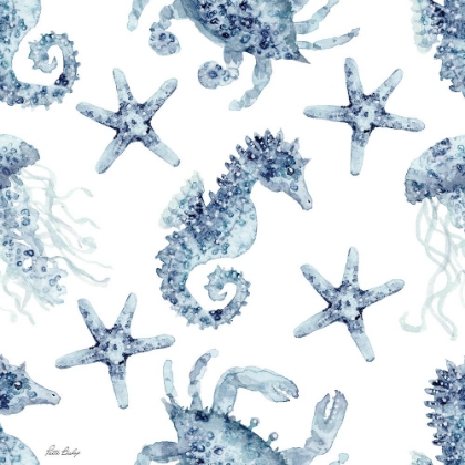 Picture of BLUE SEAHORSE STARFISH PATTERN