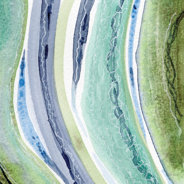 Picture of ABSTRACT BLUE GREEN RIVERS 3