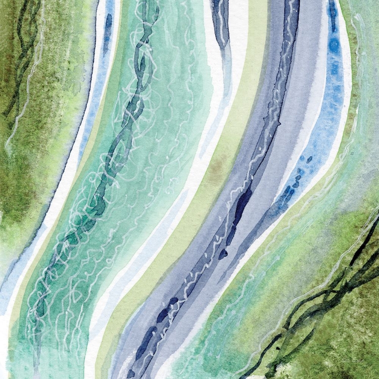 Picture of ABSTRACT BLUE GREEN RIVERS 4