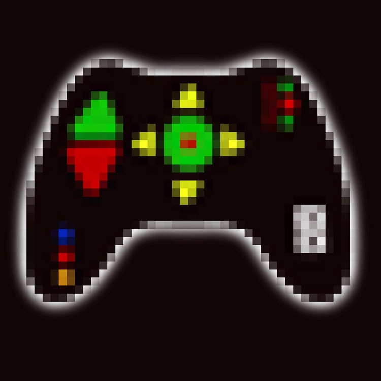 Picture of GAMING PIXELATED CONTROLLER BLACK