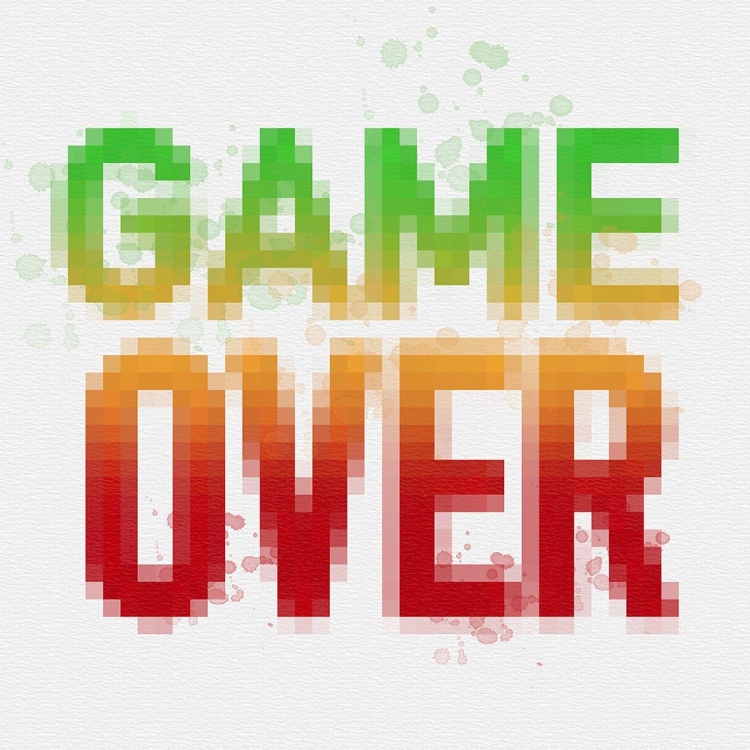 Picture of GAMING PIXELATED GAME OVER