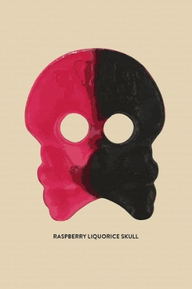 Picture of RASPBERRY LIQUORICE SKULL