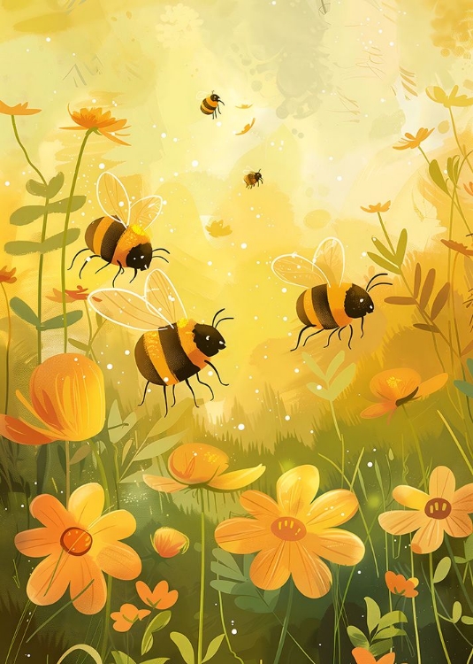 Picture of BEES AND FLOWERS