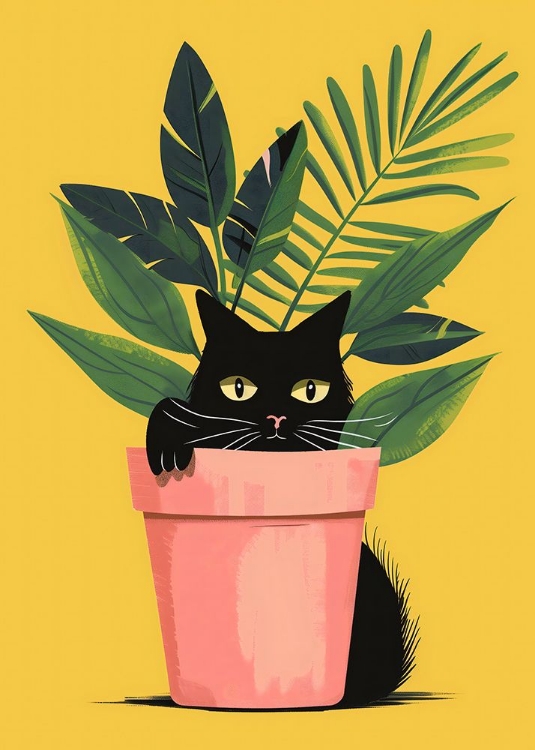 Picture of CAT IN THE PLANT