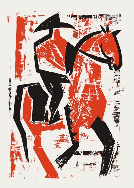 Picture of ABSTRACT HORSE RIDER