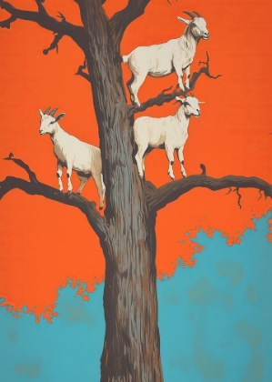 Picture of GOATS IN A TREE