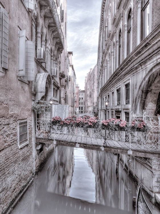 Picture of SMALL BRIDGE OVER NARROW CANAL - VENICE - ITALY