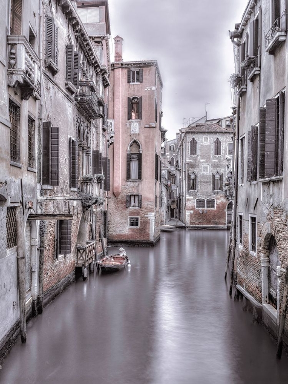 Picture of NARROW CANAL THROUGH OLD BUILDINGS - VENICE - ITALY