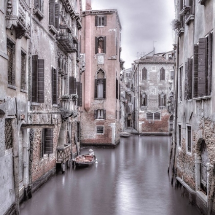 Picture of NARROW CANAL THROUGH OLD BUILDINGS - VENICE - ITALY