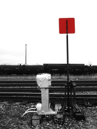 Picture of RAILWAY SIGN AND TRACKS