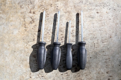 Picture of FOUR BLACK HANDLED SCREWDRIVERS