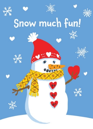 Picture of SNOWMAN WITH HEART AND GREETING