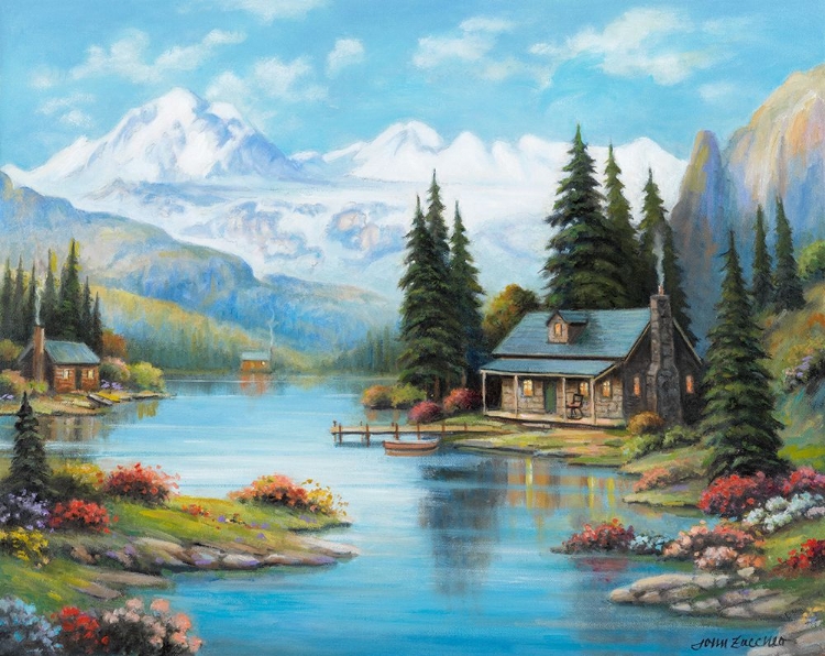 Picture of CABIN IN THE ROCKIES