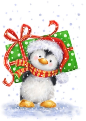 Picture of PENGUIN WITH BIG PRESENT