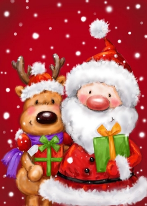 Picture of SANTA AND REINDEER 1