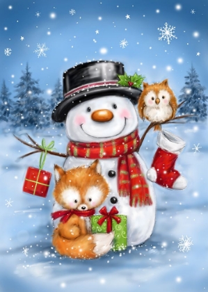 Picture of SNOWMAN OWL AND FOX