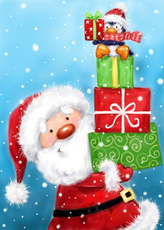 Picture of SANTA WITH PRESENTS