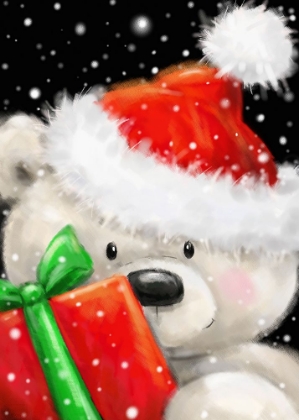 Picture of POLAR BEAR WITH PRESENT