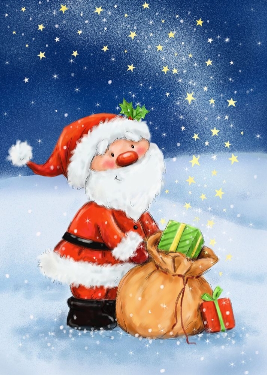 Picture of SANTA WITH STARS