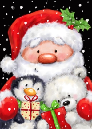 Picture of SANTA, PENGUIN AND POLAR BEAR