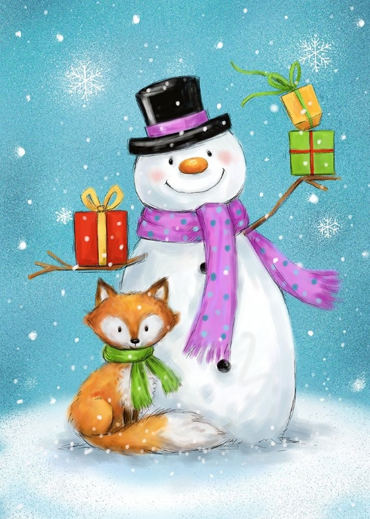 Picture of SNOWMAN AND FOX