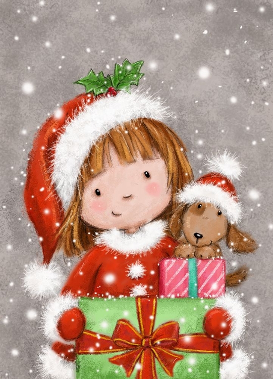 Picture of CHRISTMAS GIRL WITH PRESENTS