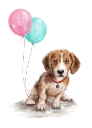 Picture of DOG WITH BALLOON 1