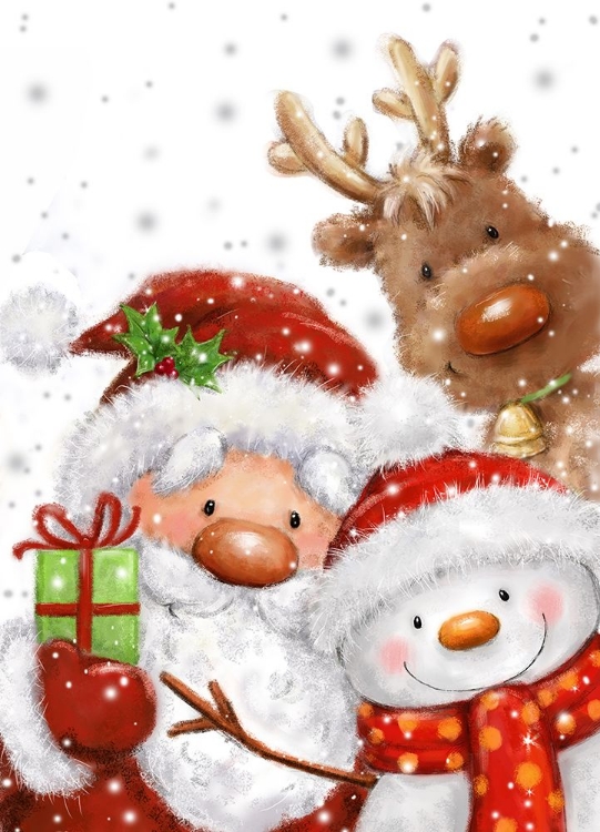 Picture of SANTA SNOWMAN AND REINDEER