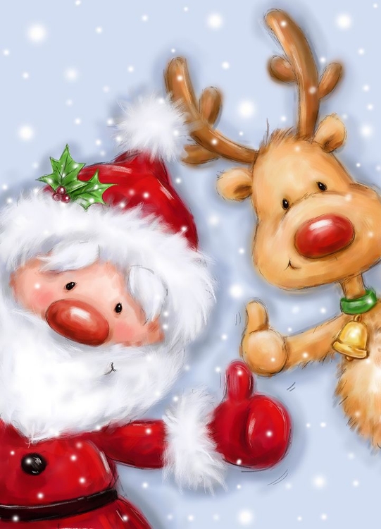 Picture of SANTA AND REINDEER 3