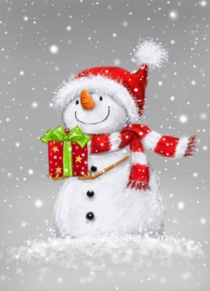 Picture of SNOWMAN WITH PRESENT 2