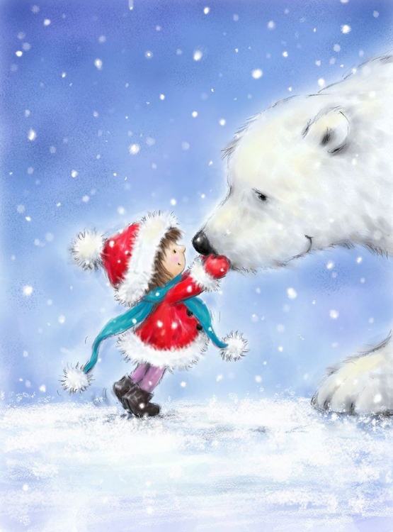 Picture of LITTLE GIRL WITH POLAR BEAR