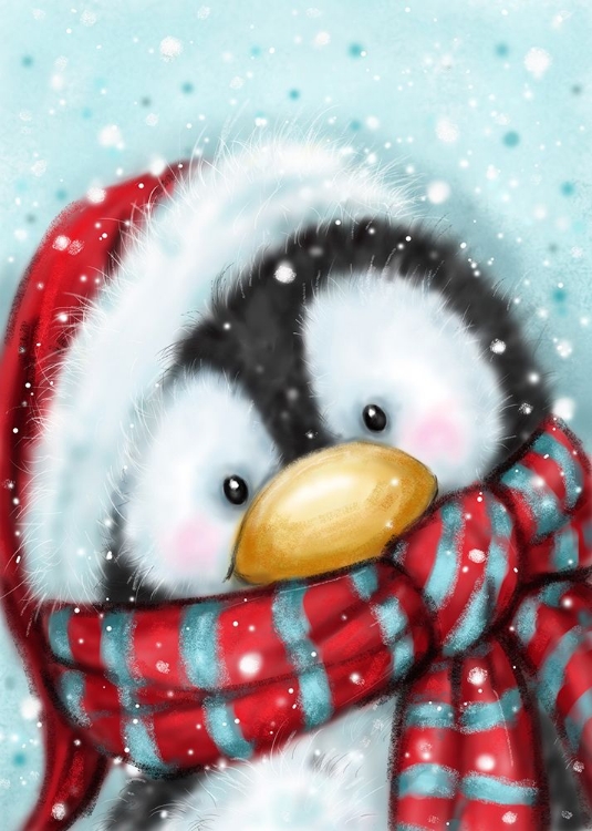 Picture of PENGUIN WITH SANTAS HAT