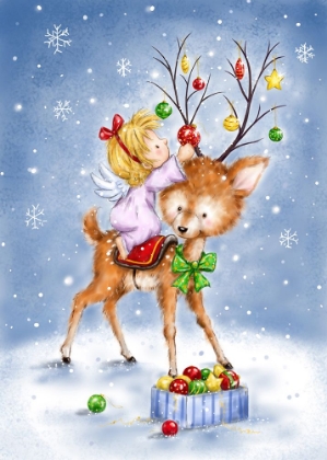 Picture of RUDOLPH WITH ANGEL